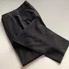 Pantaloni da donna Totem Pantaloni da donna in lana autunno/inverno Gamba larga Colore nero Vita alta Chiusura con bottoni Casual da ufficio