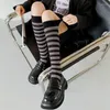 Women Socks Stripe Knee High Long Y2K Eesthetic Punk Gothic Kawaii Stockings Streetwear
