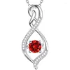 Ожерелья с подвесками CAOSHI, ярко-красное ожерелье с цирконием, женские ювелирные изделия для свадебной вечеринки, аксессуары серебряного цвета для церемонии помолвки