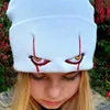 Chapeau de bonnet en laine brodé effrayant les yeux clown tricot tricot chaud Hip Hop Halloween 230920