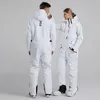 Skiing Suits Onepiece Ski Suit for Men Women Jumpsuit Winter Warm Windproof Waterproof Jacket Pants Set Snowboarding SK063 230918