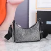 Borsa a tracolla con diamanti tre in uno Borsa a tracolla con diamanti Borsa a tracolla con diamanti Pochette di alta qualità con portafoglio Tracolla con lettera ricamata a catena staccabile