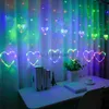 LED Strings Party 2.5m Christmas Garlands على شكل قلب LED String Strain Lights 220V/110V INDOOR لحفلات الزفاف أغطية العام الجديد ديكور HKD230919