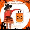 Brinquedos de Halloween LED Light Truque ou Tratar Balde Abóbora Sacos de Doces Cesta Dobrável para Presente de Festa de Ação de Graças 230919