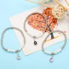 Charme pulseiras flola prata cor contas corrente waterdrop para mulheres cz strass lágrima elástica cristal jóias brtk36