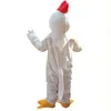 Costume da mascotte di pollo bianco di Halloween Abiti da personaggio dei cartoni animati di alta qualità Abiti da carnevale di Natale Abiti da esterno per feste di compleanno per adulti