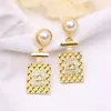 Dangle Earrings Designer Jewelry for Woman Earring Gold Plated Brand Letter Diamond Earrings Wedding Party Gift