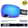 Lunettes de ski NANDN lunettes de neige Double couche lentille antibuée protection uv hommes femmes lentilles magnétiques snowboard 230918