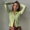 Womens Blouses Shirts Duena Printed Long Sleeve T Shirt Green Y2K Button Up Ladies Clothing Women 2021 Sexy Sheath Vintage Aesthetic Collar Tees Womens TShirt L23091