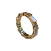 Bułgara 24ss moda bvlgarys węża pierścień kostny dla kobiet 925 srebrny srebrny różowy złoto v złoto wąskie białe skorupę w kształcie pary pierścień węża