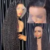 250% 13x4 HD transparente onda profunda peluca con malla Frontal brasileño 360 onda de agua peluca Frontal de encaje cierre de encaje peluca sintética sin pegamento para mujeres