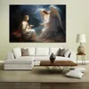Affiche d'ange Gabriel dit à sainte marie, peinture imprimée sur toile pour décoration murale de salle d'église