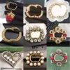 Luxe Femmes Hommes Designer Bijoux Broches Plaqué Or Argent Haute Qualité Bijoux Broche Épouser Marque Lettre Fête De Noël Cadeau Accessoire