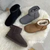 Klassieke ultra mini funkette platform tazz laars designer winter Australische mosterdzaadleer heren en dames dikke bodem echt leer warme pluizige uggz laarsjes