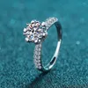 Cluster Rings Inbeaut Arrival 925 Silver 1 Ct Excellent Cut Flower Shaped D Color Pass Diamond Test Moissanite Engagement Ring P950 Stamp