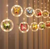 Cordas LED Festa Thrisdar 3M Borboleta Solar Icicle String Luzes À Prova D 'Água Cortina Solar Icicle Luzes Solar Natal Fada String Light HKD230919