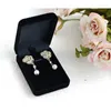 Jewelry Pouches 12pcs Velvet Box Black Square Shape Organizer Earring Storage Case Classic Fashion Necklace Display Gift