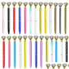 Stylos à bille en gros Kawaii Beautif Diamond Pen Crystal Big pour l'école bureau femmes mariée douche décor cadeaux livraison directe Busine Dh2Gm