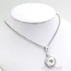 Whole AB Crystal Snap Necklace Interchangeable Snap Pendants Necklace Fit 18mm Snap Buttons Jewelry DIY Bijoux Collier290f