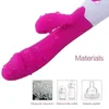 Sexleksaksmassager med Box G Spot Dildo Rabbit Vibrator Kraftfull dual silikon Kvinna Vagina Clitoris Stimulator för kvinnor vuxen