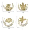 Andere Home Decor Nordic Licht Luxe Gouden Plant Bladeren Wanddecoratie Hanger Woonkamer Bank Achtergrond Haning Ornament Beeldjes Dhmau