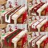 Décorations de Noël Chemin de table de Noël Tissu Joyeux Noël Décoration pour la maison Nappe Ornement de Noël Navidad Natal Année Cadeau 2024 230919