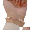 Ketting Natuurlijke Zoetwaterparel Armband Stberry Quartz Crystal Labradoriet Kralen Fof Dames Meisjes Fijne Sieraden Drop Delivery Armbanden Dhc2G