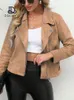 Women's Jacket's Wool Blend's Jacket 2023 Autumn Winter Deer Skin Velvet Zipper Lapel Small Coat Fashion Street Europe America Woman Clothing Tops 230918