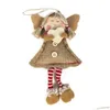 Christmas Decorations Pendant Drop Ornaments Angel Doll With Long Legs Xmas Tree Holiday For Home Navidad Delivery Garden Festive Part Dh413