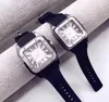 2023 Superclone Watch Designer Square Roman Femmes Hommes Montres 40mm 34mm Luxe Mode Bande de caoutchouc Mouvement à quartz Loisirs Classique Montres-bracelets Top Star Choice