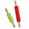 Rolling Pins Pastry Boards Enlarged Silicone Pin Rotating Drum Kitchen Solid Wooden Handle Pressing Baking Tool 230919