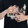 Neuer fünfzackiger Stern-Quadrat-Zirkonium-Rundzirkon-Mikrosatz für Herren, personalisierter Mode-Hip-Hop-Ring