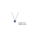 Breloques FYUAN colliers en cristal coeur bleu pour femmes longue chaîne pendentif déclaration bijoux 230915