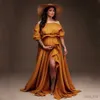 Umstandskleider Baumwolle Umstands-Fotoshooting-Outfit Langes Kleid Schwangerschaftsfotografie-Kleid