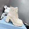 Designer Boots Autumn e Winter Top Brand Women's Shiny Leather and Nylon Lace Sump High Tel