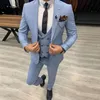 Herrenanzüge Blazer Marineblau Formale Männer Hochzeitsanzug Bräutigam Smoking Slim Fit Business Kostüm Homme 3 Stück Blazer Hosen Weste 230919