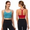 Lu Yoga Women Sports Bra y Type Tops Tops Gym Litness Color Solid Sexy Wear Top Chest Pad Woman Woman Woman