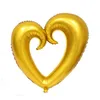 Décoration de fête 40 pouces NT Crochet Coeur Feuille Ballons Creux Hélium Ballon Saint Valentin Décor Anniversaire Globos Drop Livraison Maison Garde DH57K