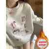 Frauen Hoodies Niedlich Für Frauen Brief Hund Drucken Sudaderas Mujer Oansatz Sweatshirt Harajuku Streetwear Pullover Y2k Moletom Feminino