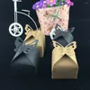 Envoltura de regalo 24 unids / lote Decoración de boda Plegable DIY Mariposa Caja de dulces para ideas Regalos de Boda Favores y cajas de regalos