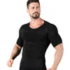 Erkekler Vücut Shapers Erkek Vücut Tonlama T-shirt zayıflama Vücut şekillendirici Düzeltici Duruş Göbek Yağ Kontrol Sıkıştırma İnce Korse Adam Modelleme 230919