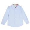 子供の服卸売青色の男の子のシャツ卸売デザイナー幼い男の子シャツ100-160 cm