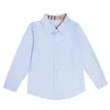 Criança vestir atacado cor azul bebê meninos camisas atacado designer infantil menino camisa 100-160 cm