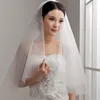 Voiles de mariée Japon Simple Court Tulle Mariage Deux couches avec peigne Femmes Accessoires