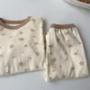 Clothing Sets 2023 Children Summer Cute Short sleeved Thin style Pajamas Boys Girls Casual Cotton Home Wear Air conditioned 230918