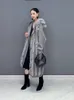 Women's Jackets Vefadisa 2023 Autumn Winter Women Windbreaker Fashion Trend Oversized Thickened Plush Knitted Mid Length Grey Coat ZY2421 230918