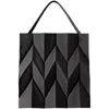 Сумки для покупок, модная женская плиссированная с геометрическим рисунком в корейском стиле, парусиновая сумка большой емкости, женская сумка-тоут 230918