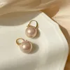 Dangle Earrings 2023 Vintage Big Simulation Pearl Drop For Women Elegant Chic Metal Geometric Female Jewelry Accessories