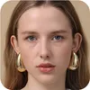 Stud Fashion Chunky Boucles d'oreilles pour femmes Plaqué or en acier inoxydable de haute qualité Waterdrop Vintage Stud Boucles d'oreilles Bijoux Celebrity 230919