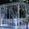 LED Strings Party BEIAIDI 3x3M 2x3M Zonne-energie Gordijn Lichtslinger Buiten Tuin Kerst Sterrenhemel Solar Fairy Garland Ijspegellicht HKD230919